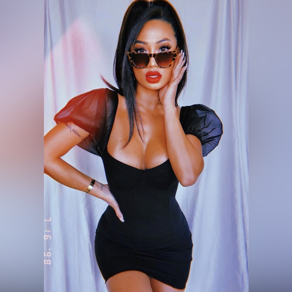 Fashion nova black dress beautiful and sexy size medium